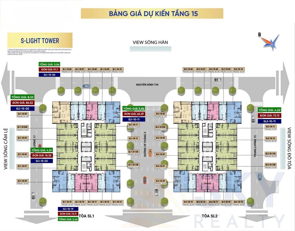 Nổi bật căn 2pn slight tower, chỉ 2,8 tỷ giá cđt sun group, ân hạn gốc, htls 24th, ck 3% mua sớm