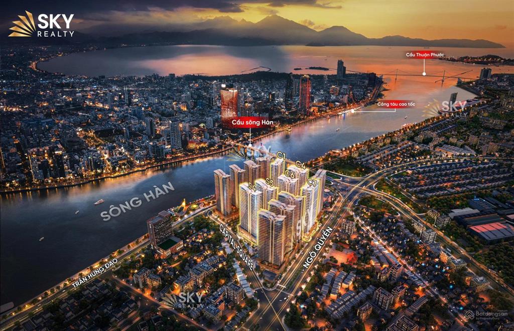 Hàng vip capital square căn 2 pn 77,79m2, view biển mỹ khê, ven sông hàn, giá chỉ từ 110tr/m2