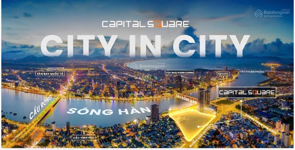 Hàng vip capital square căn 2 pn 77,79m2, view biển mỹ khê, ven sông hàn, giá chỉ từ 110tr/m2