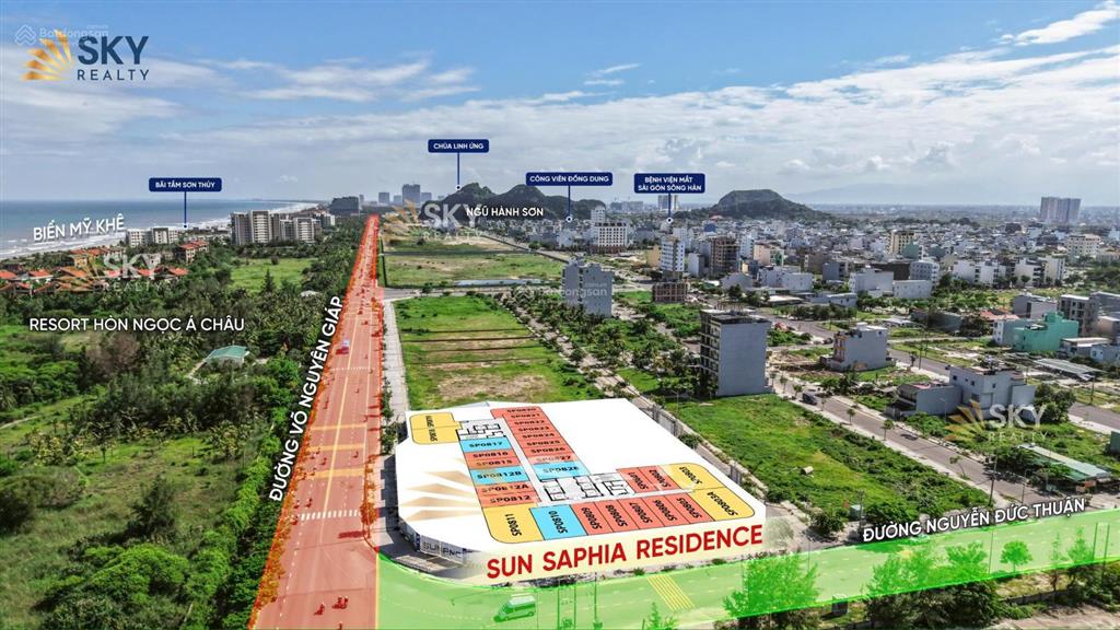 Bán căn 2 phòng ngủ góc 70m2 sun saphia residence, view trực diện biển, giá cđt, chiết khấu mua sớm