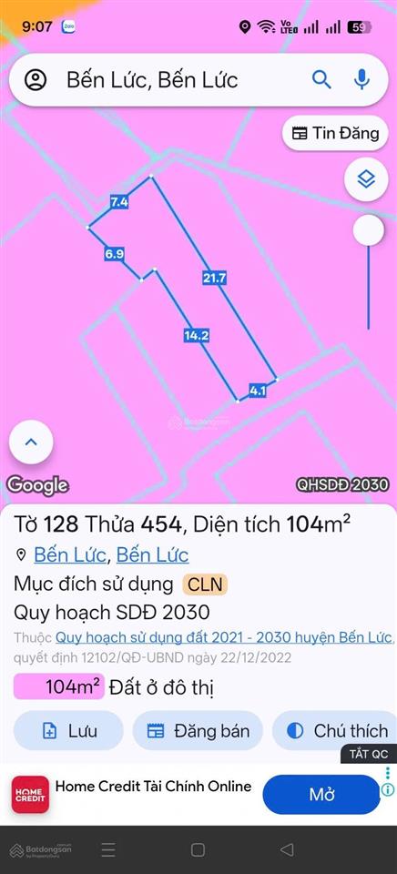 Chính chủ cần bán đất ngay chợ thuận đạo và kcn chinhlu dt 104m2. giá 1tỷ050tr.  0945 308 ***8