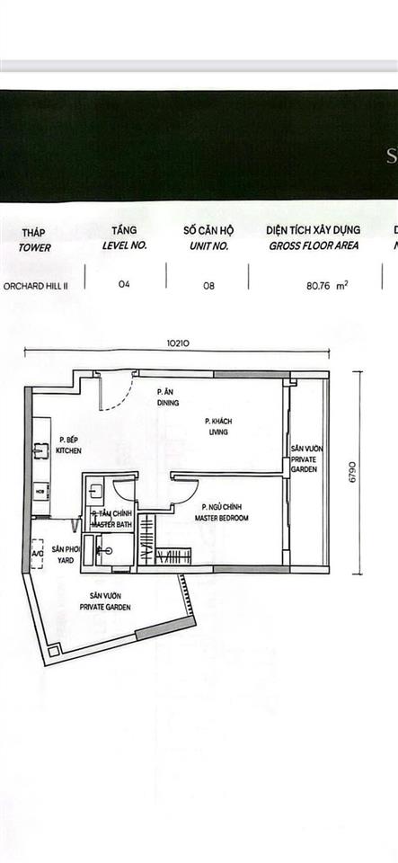 Chính chủ cần bán căn hộ sân vườn 1pn giá tốt nhất tại dự án