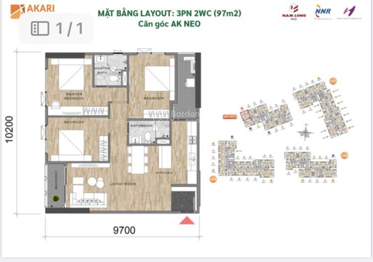 Bán căn hộ 3pn akari city giai đoạn 2 có nội thất