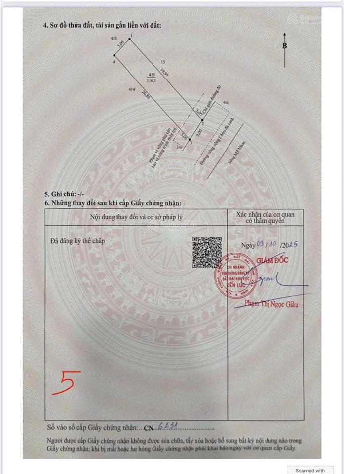 Bán đất nền thổ cư giá rẻ nguyễn hữu trí bình chánh ngang 5m dài 20m