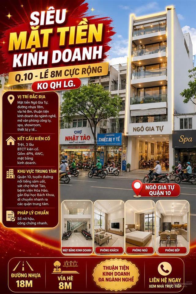 Siêu phẩm mtkd ngô gia tự, vườn lài, q10, 4 tầng