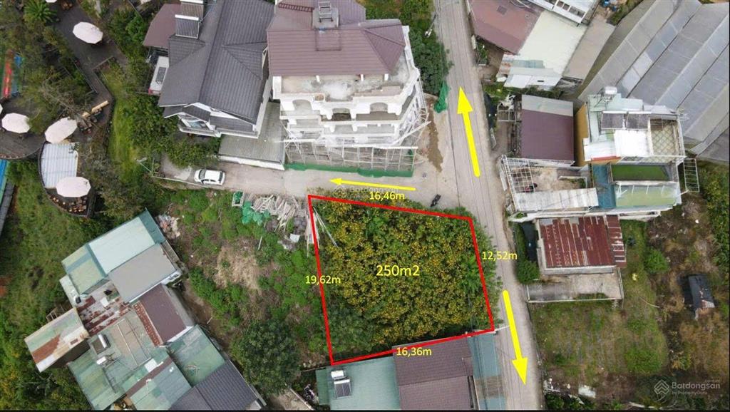 Bán đất 2 mặt tiền hoàng hoa thám, 9,7 tỷ, 250m2, đà lạt, lâm đồng, giá cực chất
