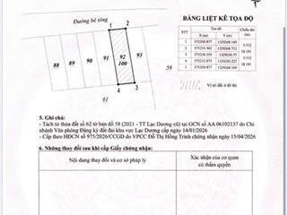 Bán đất tại kqh lang biang, 2,1 tỷ, 100m2, mặt tiền 5,5m, pháp lý đầy đủ, bao đẹp