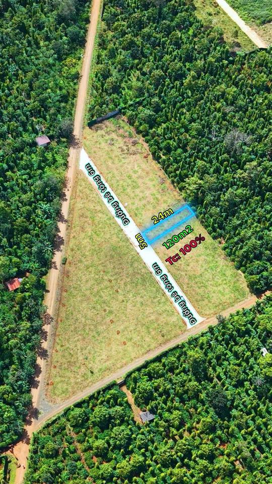 Đất đầu tư và an cư tại hòa đông, 580 triệu, 120m², mặt tiền 5m