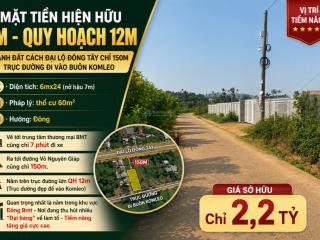 Mảnh đất cách đại lộ đông tây chỉ 150m  trục đường đi vào buôn komleo