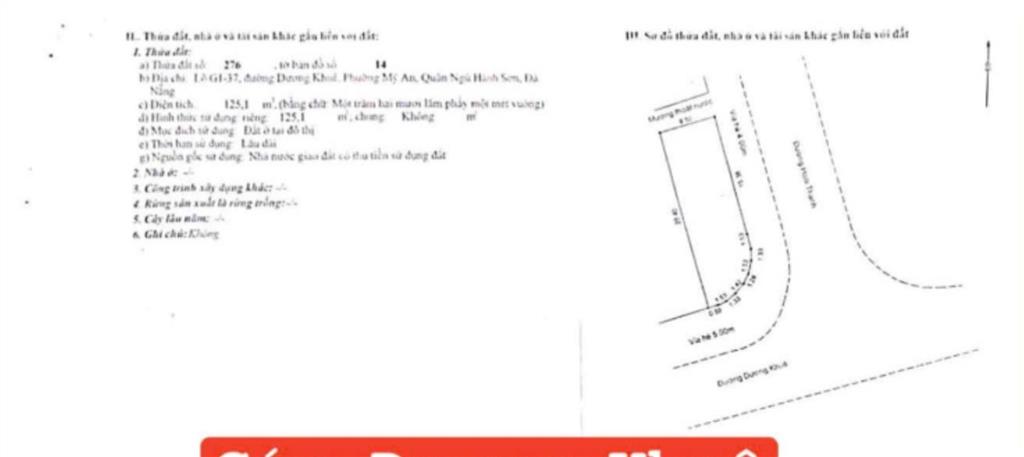 Góc 2 mặt tiền siêu hiếm dương khuê & hoài thanh | sát sông hàn