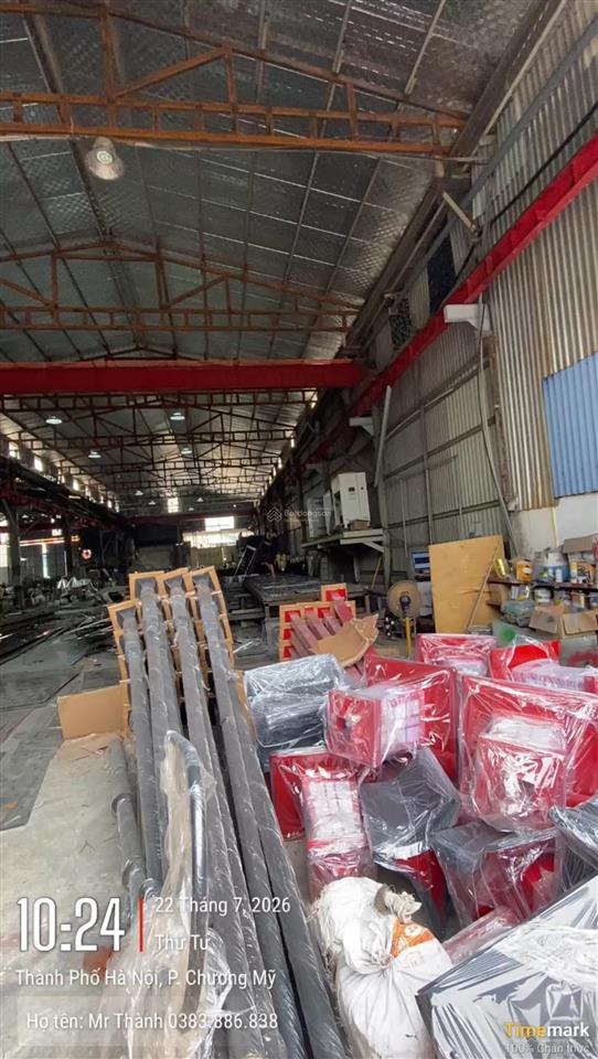 Cho thuê kho xưởng sẵn cẩu trục 1800 m2 (tại cụm cn chúc sơn  chương mỹ  hà nội)