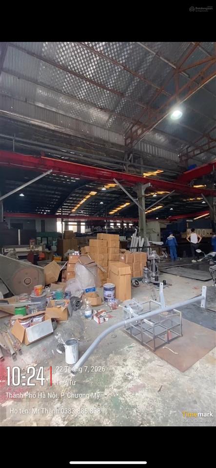 Cho thuê kho xưởng sẵn cẩu trục 1800 m2 (tại cụm cn chúc sơn  chương mỹ  hà nội)