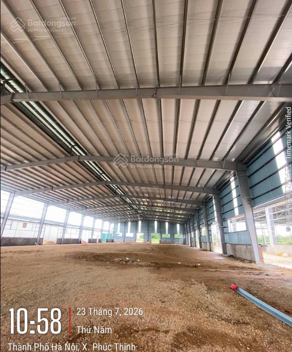 4000 m2 kho xưởng cho thuê mới 100% (tại khu công nghiệp nguyên khê), phòng cháy tự động