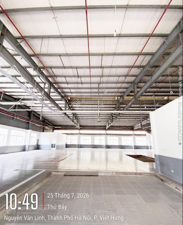 2000 m2 kho xưởng cho thuê (tại việt hưng  long biên  hà nội), phòng cháy tự động