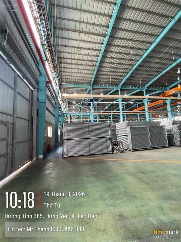 10.000m2 kho xưởng cho thuê (có ngăn lẻ cho thuê). có xưởng độc lập (tại hưng yên)