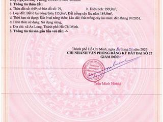 Bán gấp lô gốc đất an linh  phú giáo đẹp giá chỉ 720 triệu sổ hồng riêng, 300m2 có thổ cư 100m2