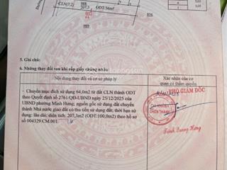 Bán đất mặt tiền đường 8  minh hưng  chơn thành  giá mềm cho nhà đầu tư đón đầu khu công nghiệp