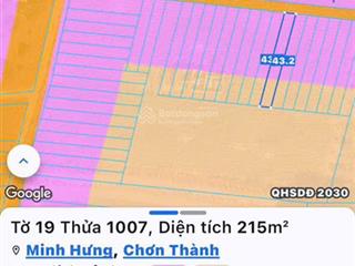 Chỉ hơn 500 triệu sở hữu ngay 215m | chủ kẹt tiền bán gấp gần kcn minh hưng 3
