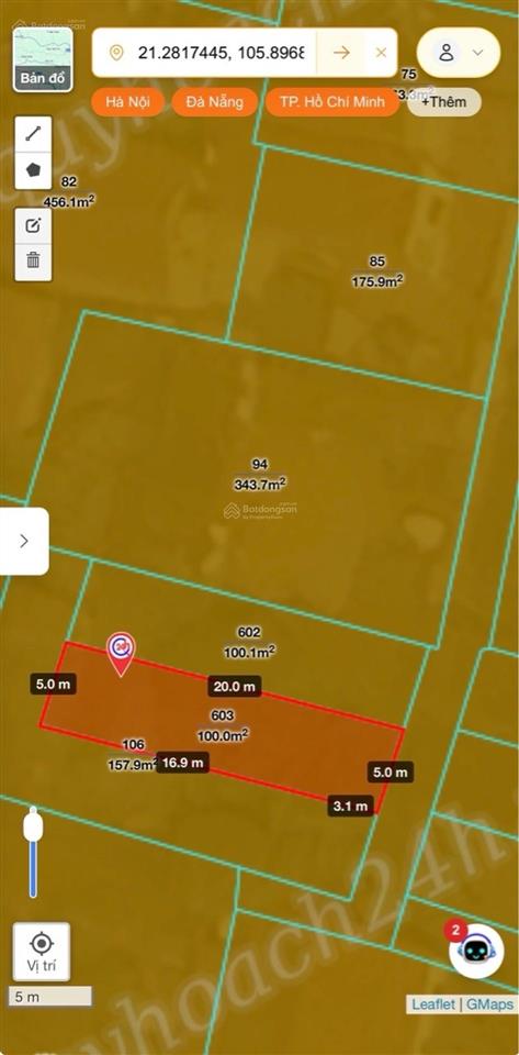 Bán đất yên tàng, bắc phú, sóc sơn 100m² full thổ cư, mặt tiền 5m gần vành đai 4, giá 2,65 tỷ