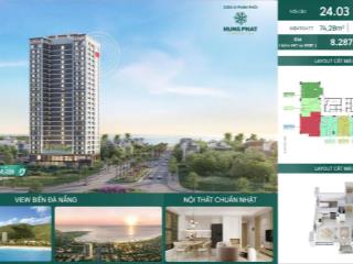 HIYORI AQUA TOWER - Căn góc 2PN Tầng 24 View trực diện biển Đà Nẵng  