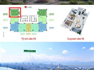 Căn góc 2pn giá 6,189 tỷ view biển và thành phố  hiyori aqua tower