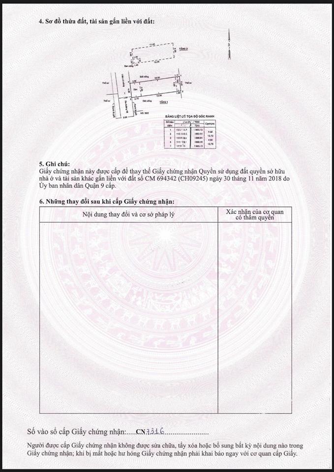  nhà 3 tầng , 55m ( 4x13.7) , đường 46 , phú hữu , tp thủ đức.(5ty390)