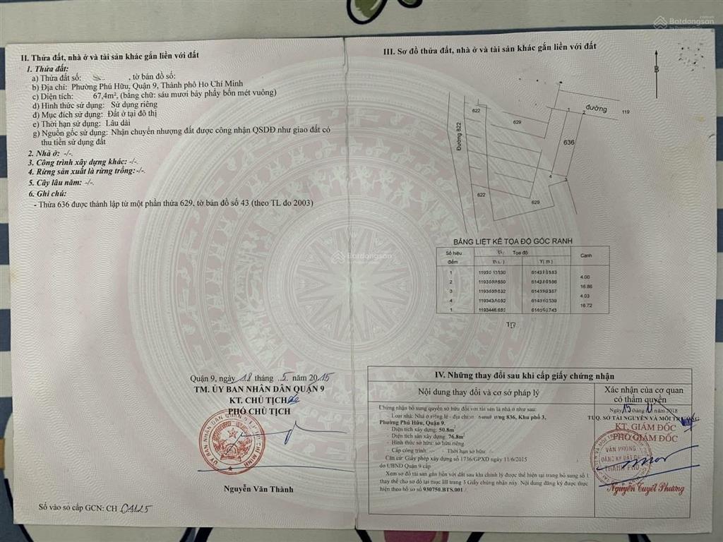 Nhà 67m2 (4x16.7) đường 836, phú hữu, tp thủ đức (5tỷ090)