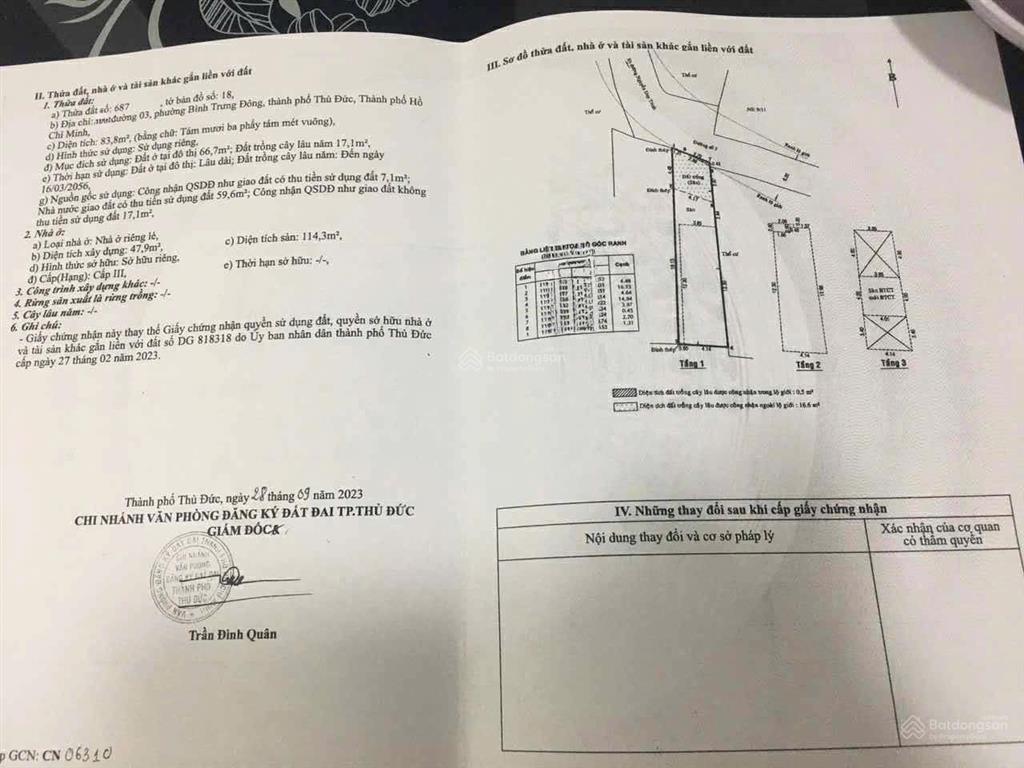 Nhà 3 tầng, 110m2 (5x21m) đường 3, bình trưng đông, q2 (7 tỷ 490)