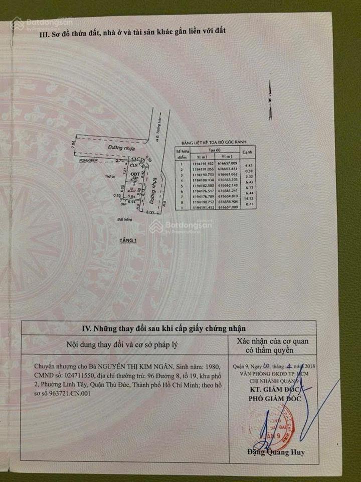 Đất 92m (6.4x14.5) kdc tín hưng , long trường , thủ đức (4ty490)