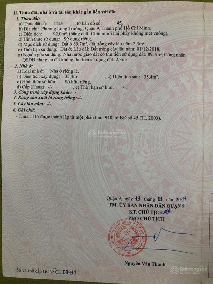 Đất 92m (6.4x14.5) kdc tín hưng , long trường , thủ đức (4ty490)