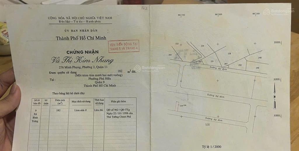 Đất 183m (7x26) kdc bách khoa, đỗ xuân hợp , tp thủ đức(13ty99)