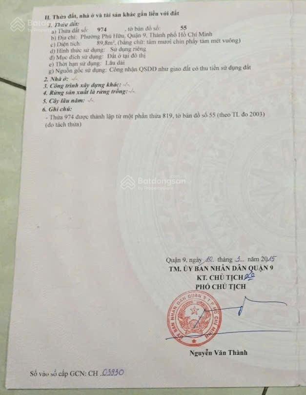 Đất 90m (6x14) lô góc , 41 gò cát , phú hữu , thủ đức (5ty490)