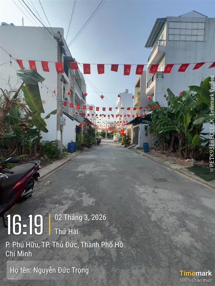Đất 51m (4.1x12.3 ) kdc 200, bưng ông thoàn , phú hữu , q9(4ty150)
