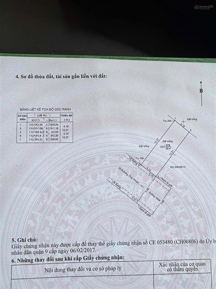Đất 51m (4.1x12.3 ) kdc 200, bưng ông thoàn , phú hữu , q9(4ty150)