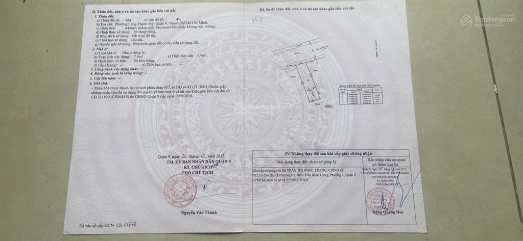 Đất 64m (4.2x15.5) 568 lê văn việt , q9(5ty290)