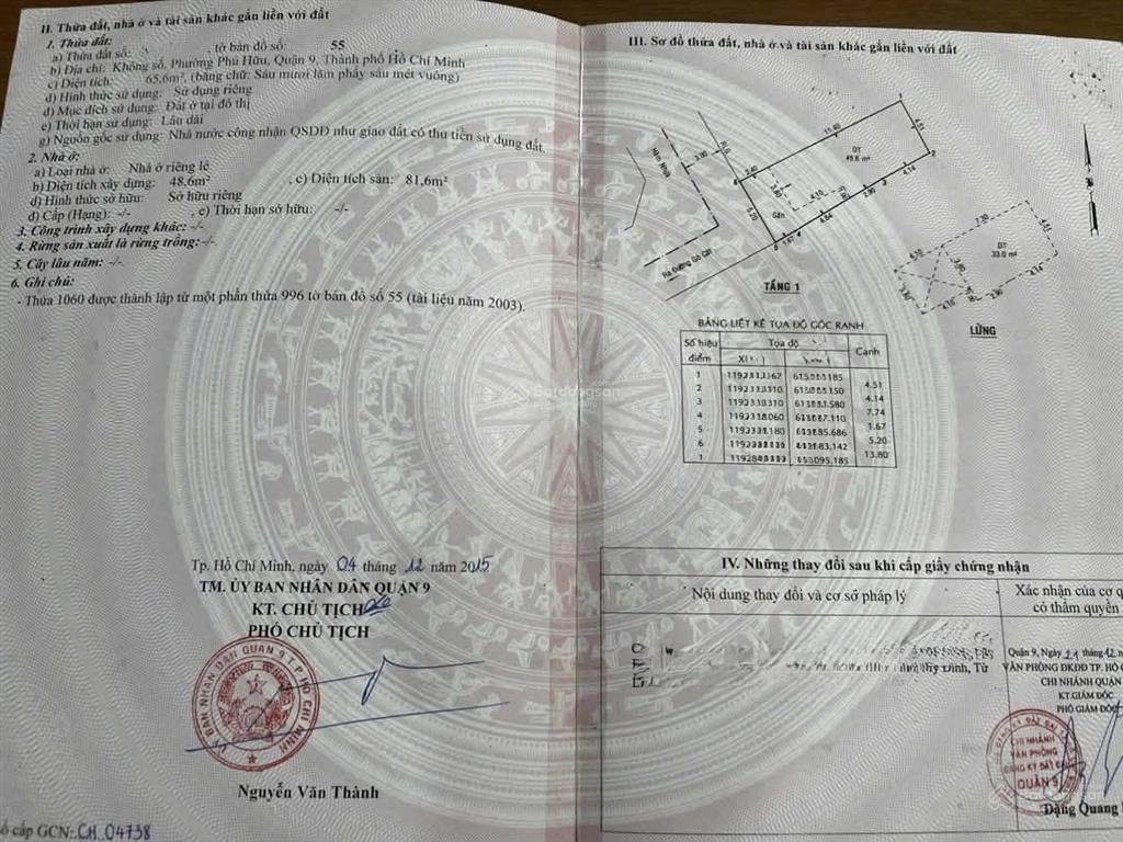 Nhà 66m2 (5.2x13) kdc gò cát, phú hữu, thủ đức (4tỷ290)