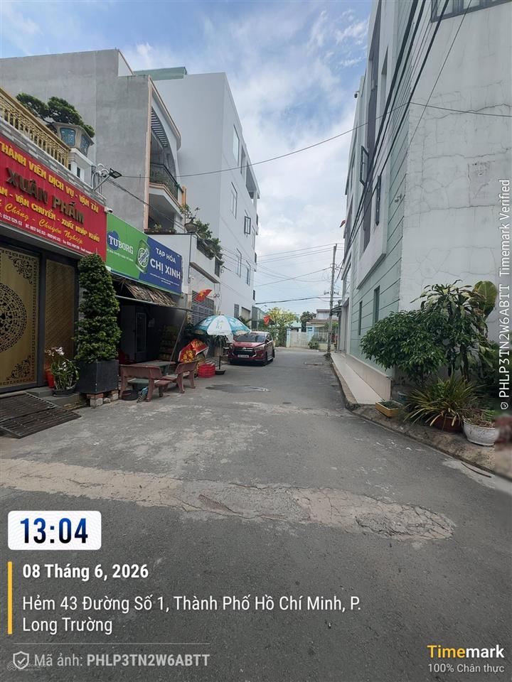 Đất 99m2 (4x24.7) đường 1, long trường, tp thủ đức (4tỷ899)