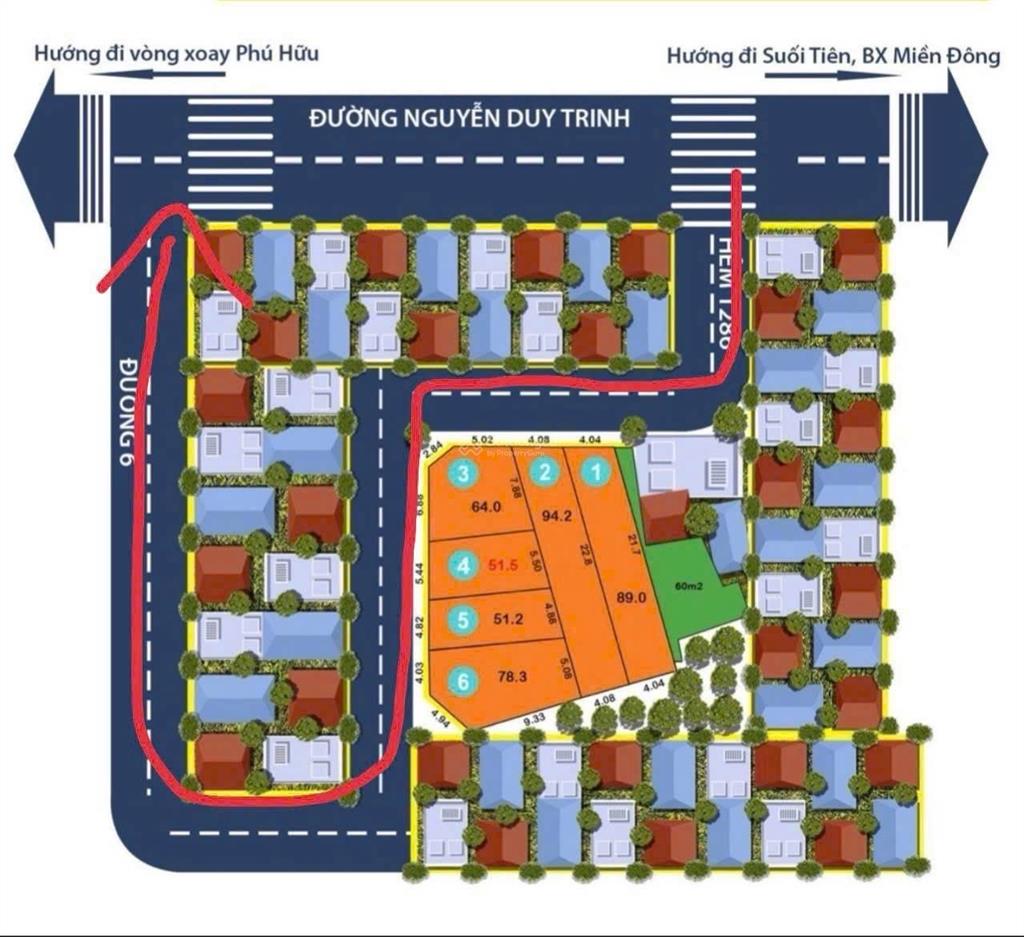 Đất 52m2 (5.5x10m) 1286 nguyễn duy trinh, long trường, q9 (3tỷ290)