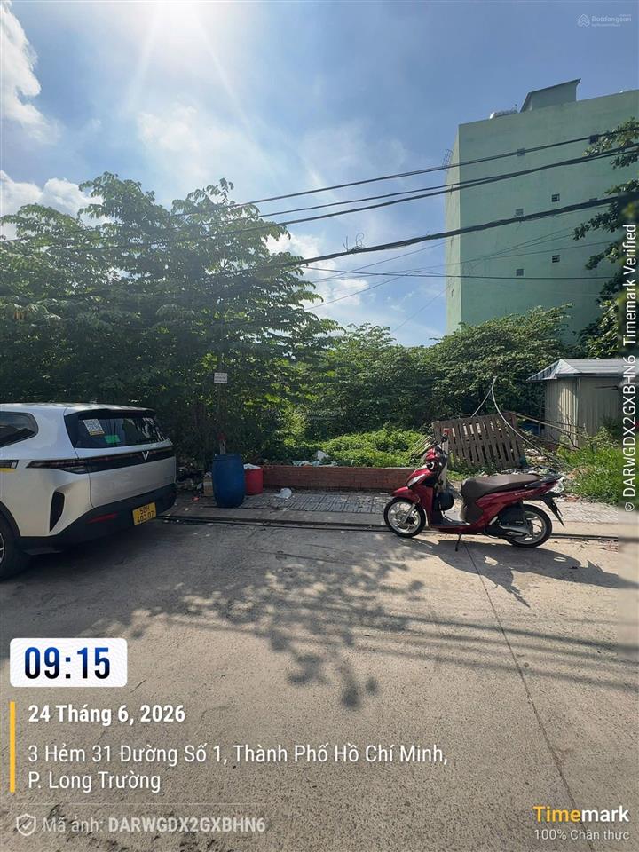 Đất 83m2 (4x20.6) đường 1, long trường, q9 (4tỷ490)