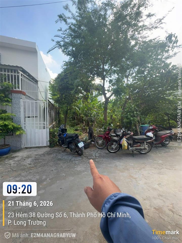 Đất 91m2(5x18.2m) đường 6, long trường, q9 (5tỷ290)