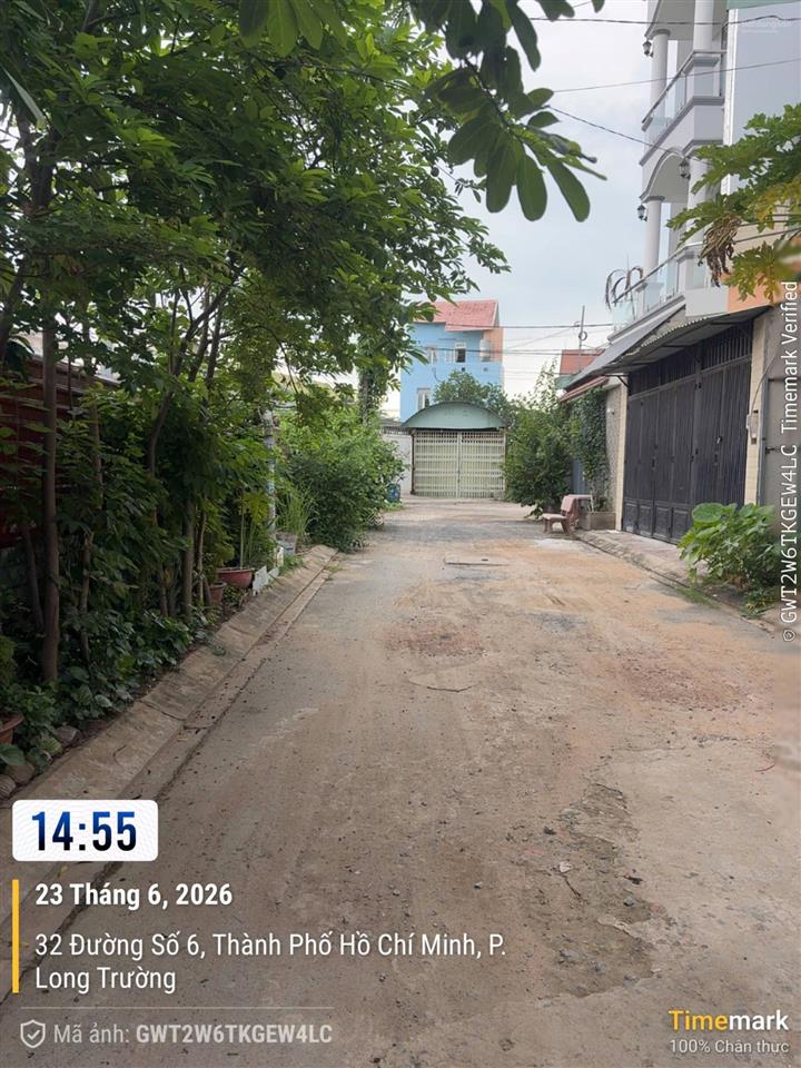 Đất, lô góc 64m2 (5x12m) đường 6, long trường, q9 (4tỷ690)