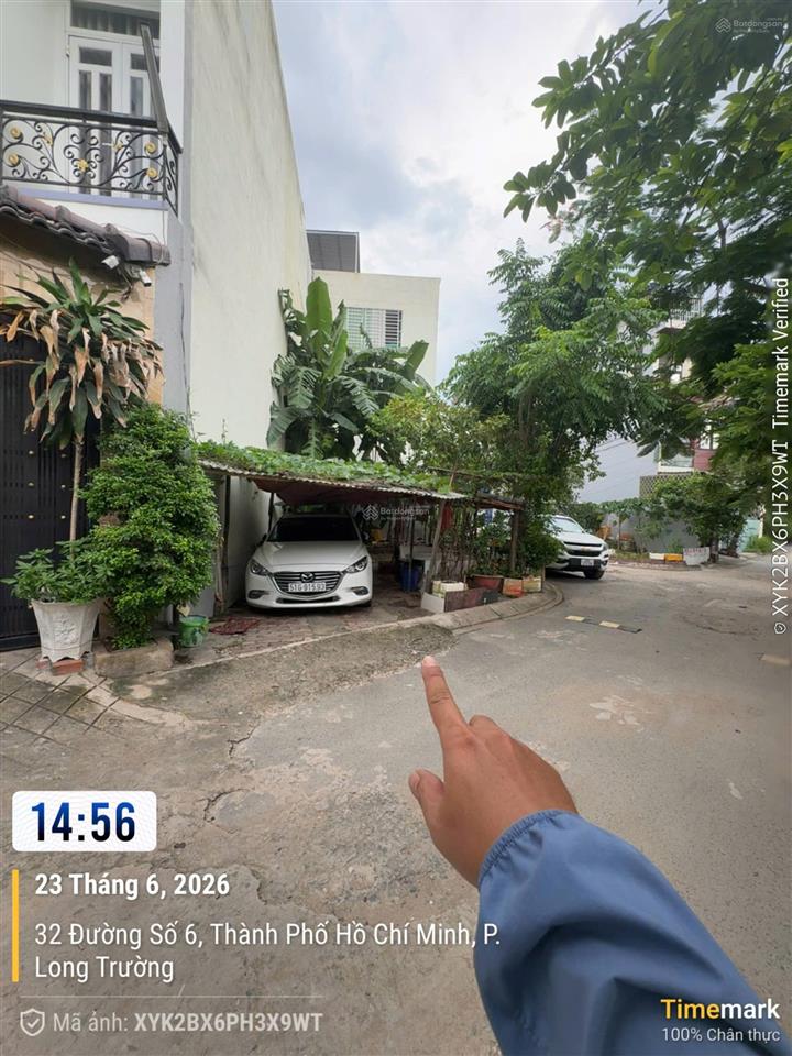 Đất, lô góc 64m2 (5x12m) đường 6, long trường, q9 (4tỷ690)