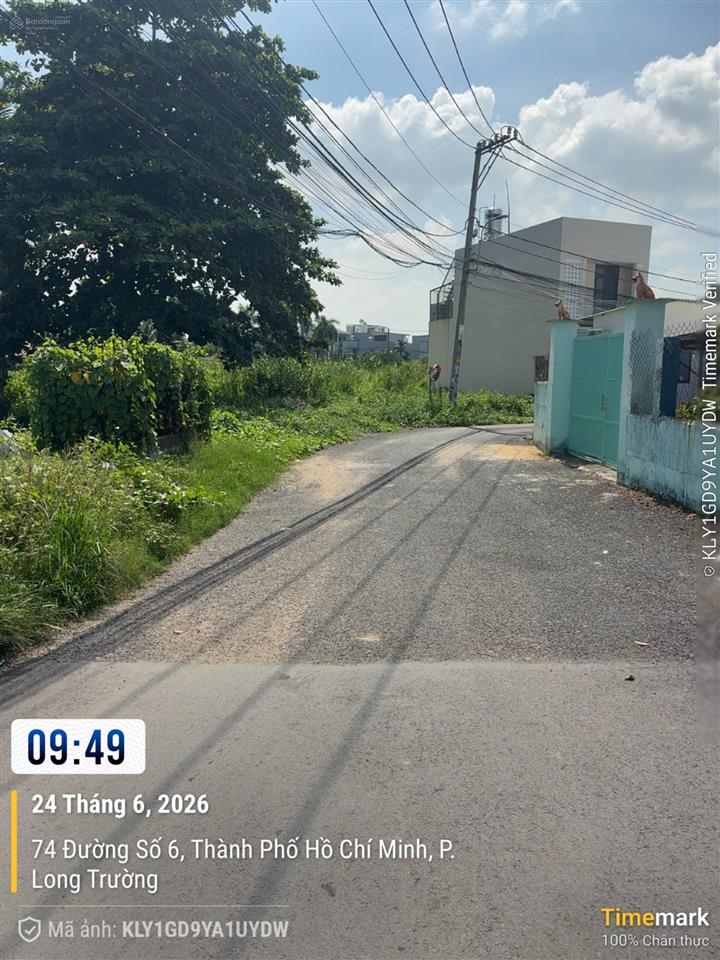 Đất 80m (5.1x15.7) kdc sakura, đường 6, long trường, q9 (4ty690)