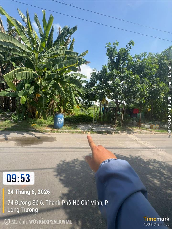 Đất 80m (5.1x15.7) kdc sakura, đường 6, long trường, q9 (4ty690)