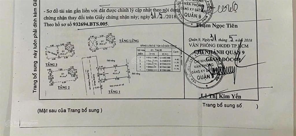 Nhà 4 tầng, 52m (4.4x11.7) kdc trường lưu, long trường, q9 (5ty190)