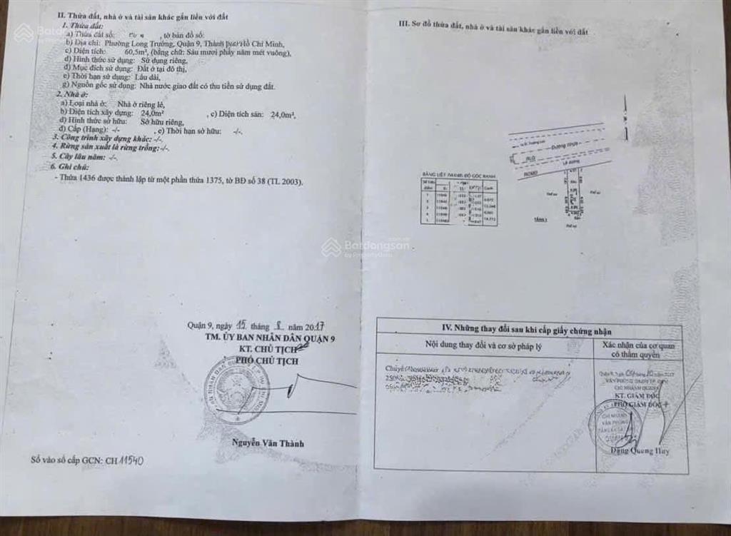 Đất 60m (4x15) sát mt trường lưu, long trường , q9 (4ty290)