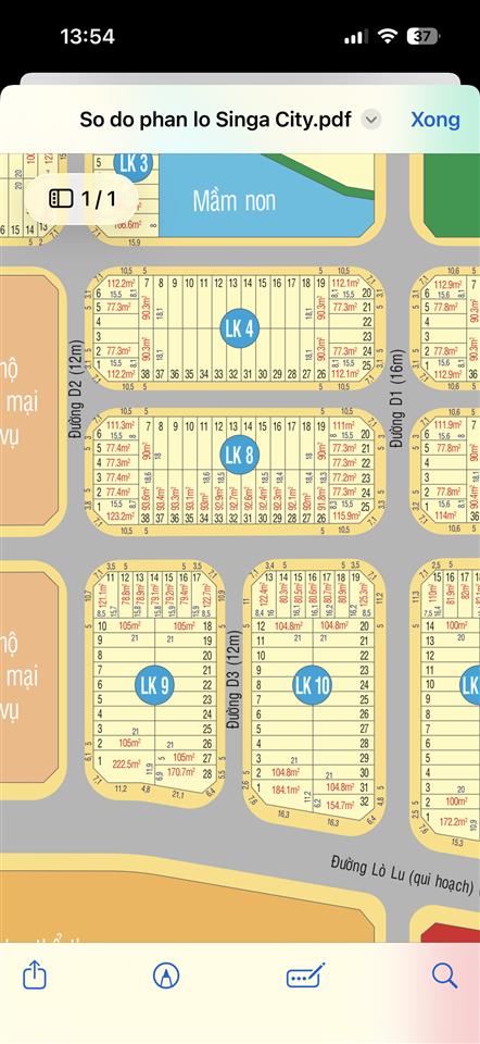 Đất 90m (5x18) dự án singa, trường lưu, long trường, q9 (3ty450)