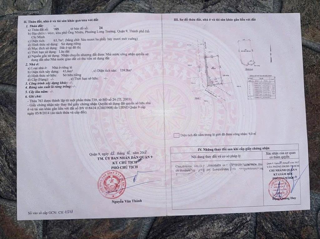 Nhà 3 tầng, 64m(5x12.5) 11** nguyễn duy trinh, long trường, q9 (5ty690)