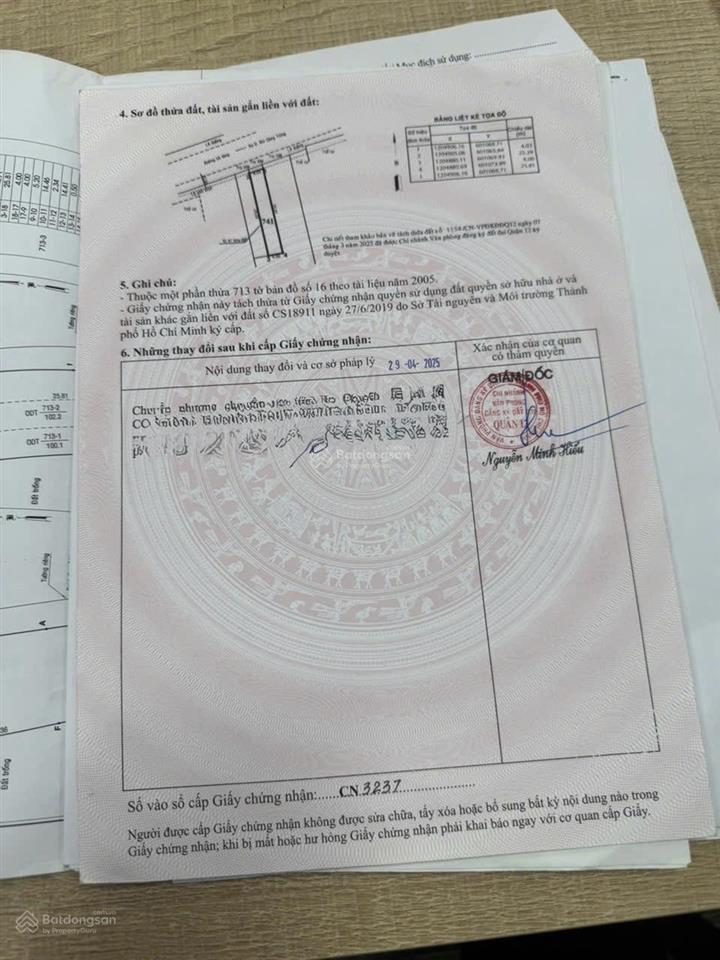Đất 102m (4x25.5) mt thạnh xuân 52, quận 12 (5 tỷ 190)