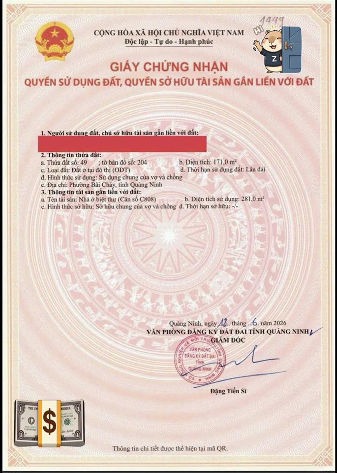 Bán biệt thự tứ lập sun grand city feria hạ long đường calvia 8, 171m2. đã có sổ hồng lâu dài